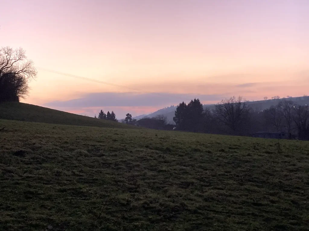 Soleil couchant au Domaine du Vierre
